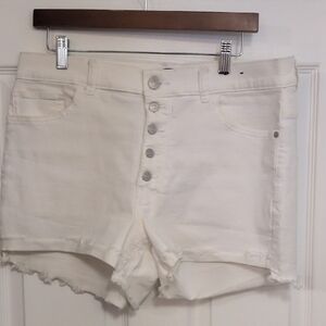 Express Women's White Jean Shorts